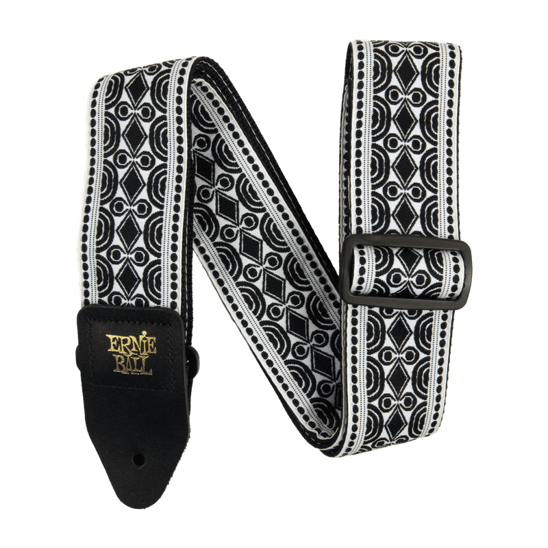 Classic Jacquard Guitar Strap/Bass Strap - Beatnik Black