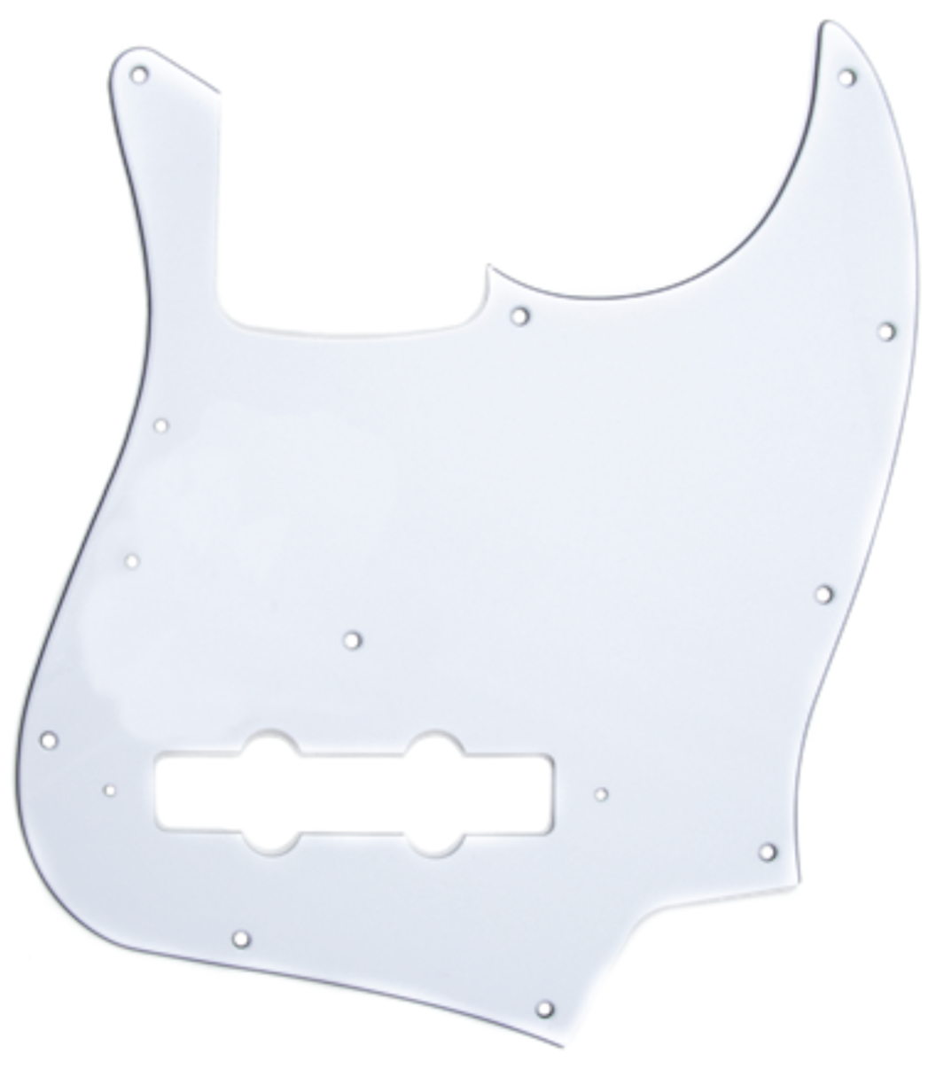 Pickguard, '70s Jazz Bass®, 10-Hole Mount, White, 3-Ply