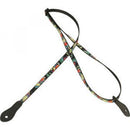 Levy's MP19UKE 1/2" Poly Tropical Parrot Print Leather Ends Mandolin/Uke Strap