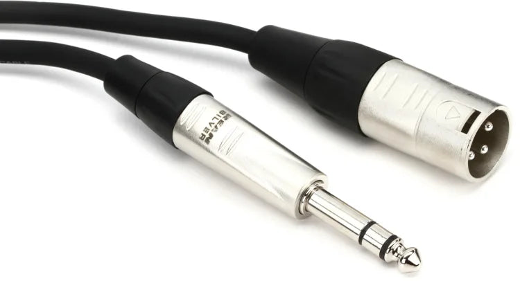 Hosa HSX-005 Pro Balanced Interconnect - REAN 1/4-inch TRS Male to XLR3 Male - 5 foot