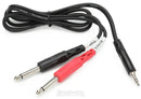 Hosa CMP-153 Stereo Breakout Cable - 3.5mm TRS Male to Left and Right 1/4-inch TS Male - 3 foot