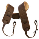 Franklin Banjo Strap - Glove Leather - Side Leather Ends - Chocolate/Natural