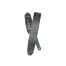 D’Addario Deluxe Leather Guitar Strap Embossed, Black