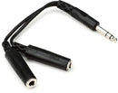 Hosa YPP-118 Y Cable - 1/4 inch TRS Male to Dual 1/4 inch TRS Female