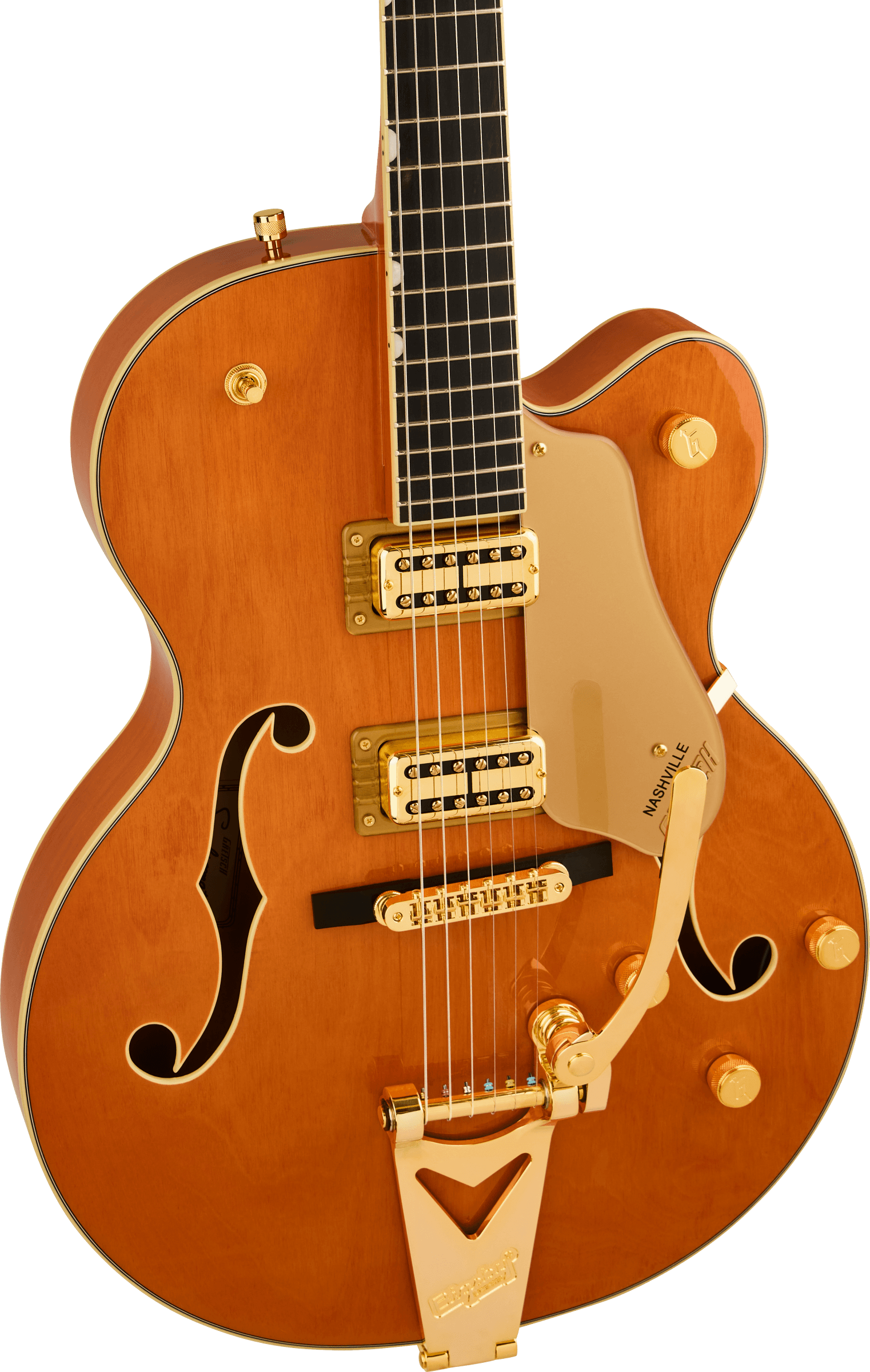 Gretsch Synchromatic™ Nashville™ Hollow Body Single-Cut with Bigsby®, Ebony Fingerboard, 50's Orange Stain