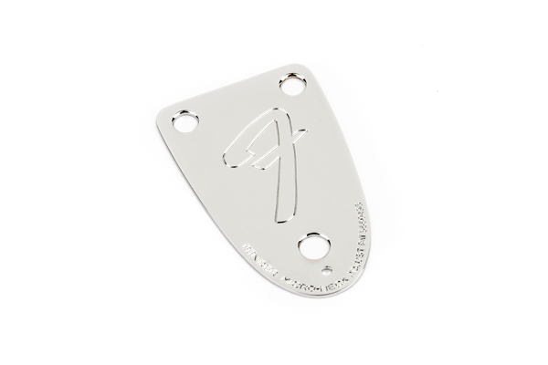 Fender  '70s Vintage-Style 3-Bolt "F" Stamped Bass Neck Plate, Chrome