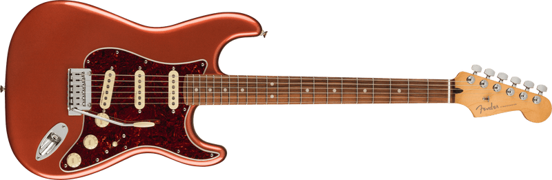 Fender  Player Plus Stratocaster®, Pau Ferro Fingerboard, Aged Candy Apple Red