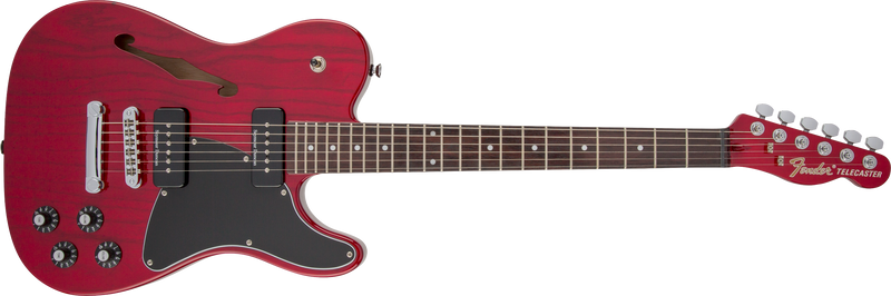 Fender  Jim Adkins JA-90 Telecaster® Thinline, Laurel Fingerboard, Crimson Red Transparent