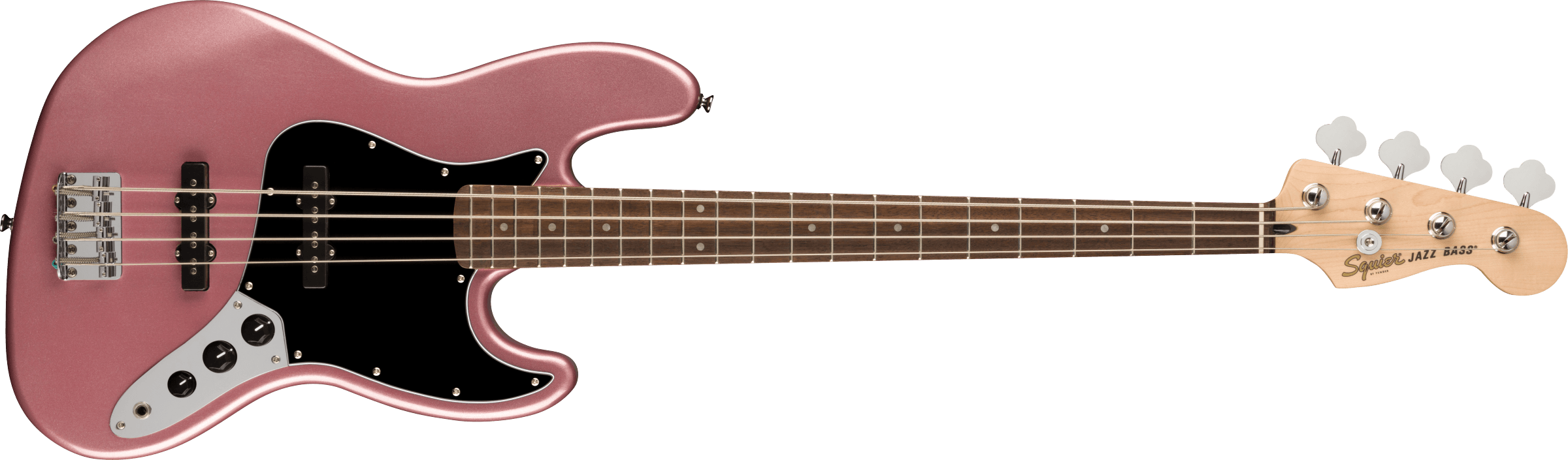 Squier  Affinity Series™ Jazz Bass®, Laurel Fingerboard, Black Pickguard, Burgundy Mist