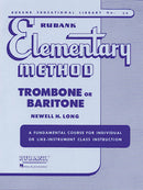 RUBANK ELEMENTARY METHOD - TROMBONE OR BARITONE