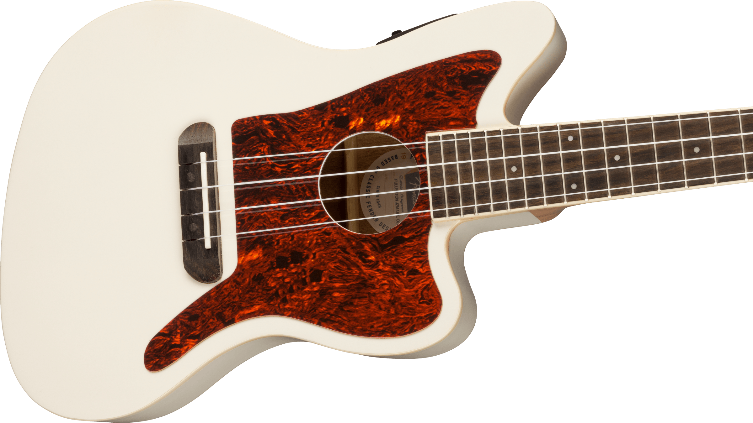 Fender Fullerton Jazzmaster Olympic White Ukulele