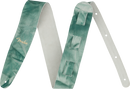 Fender  Tie Dye Leather Strap, Sage Green, 2"