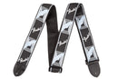 Fender® 2" Monogrammed Strap, Black/Light Grey/Blue