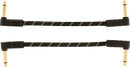 Fender Deluxe Series Instrument Cables (2-Pack), Angle/Angle, 6", Black Tweed
