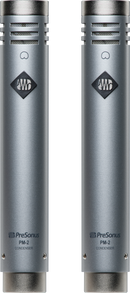 PreSonus® PM-2 Stereo Pair of Small-Diaphragm Cardioid Condenser Microphones, Black