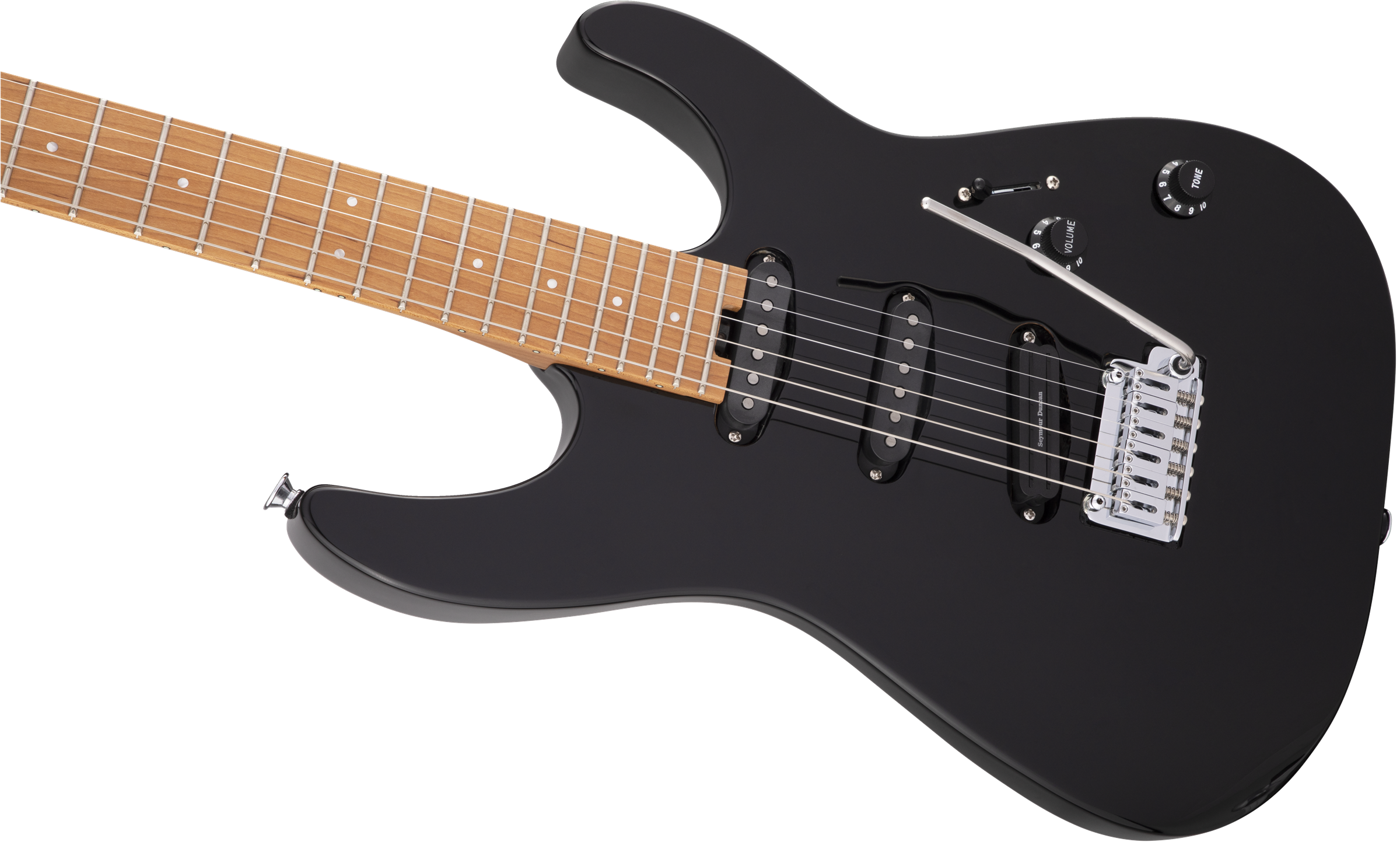 Charvel  Pro-Mod DK22 SSS 2PT CM, Caramelized Maple Fingerboard, Gloss Black