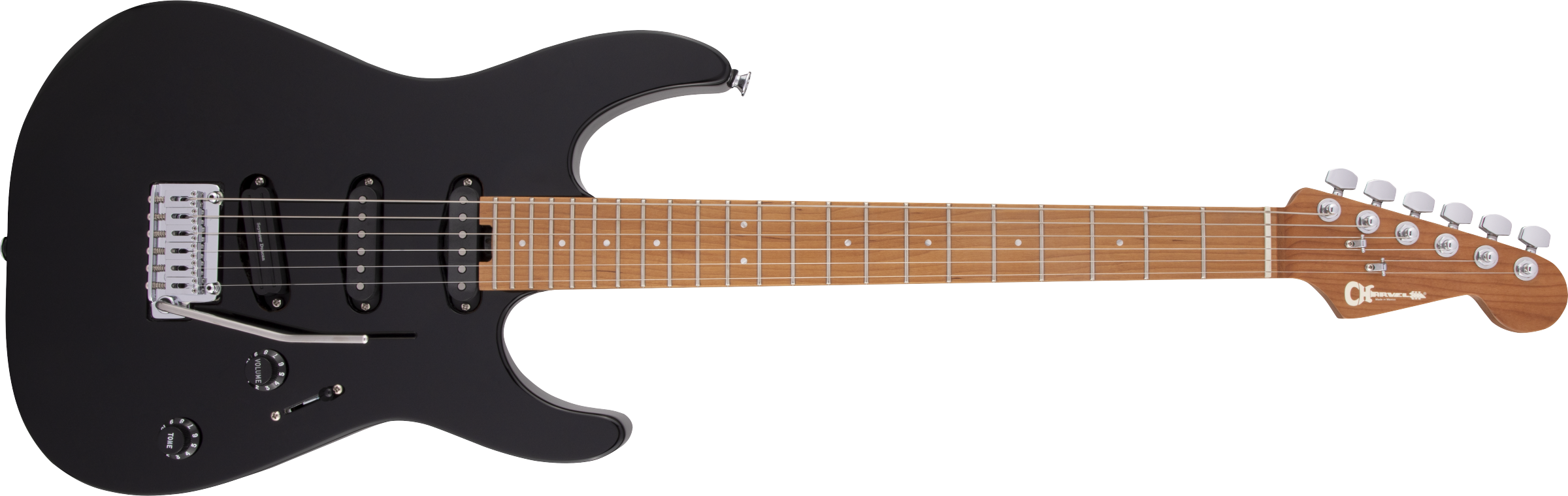 Charvel  Pro-Mod DK22 SSS 2PT CM, Caramelized Maple Fingerboard, Gloss Black
