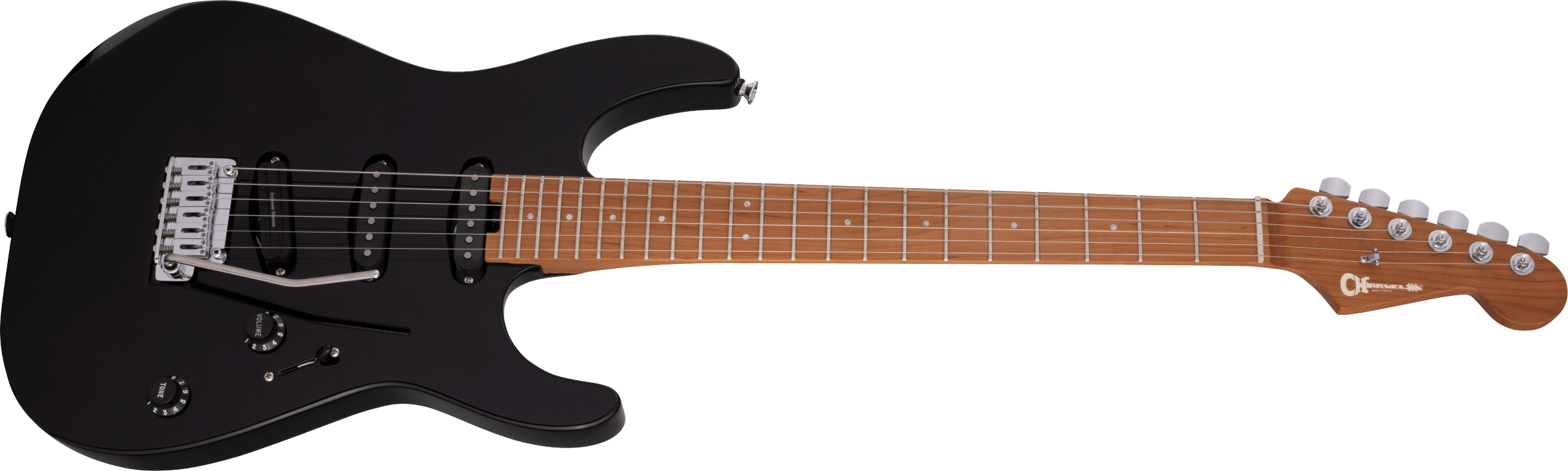Charvel  Pro-Mod DK22 SSS 2PT CM, Caramelized Maple Fingerboard, Gloss Black