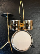 Drum Set Christmas Ornament Brass