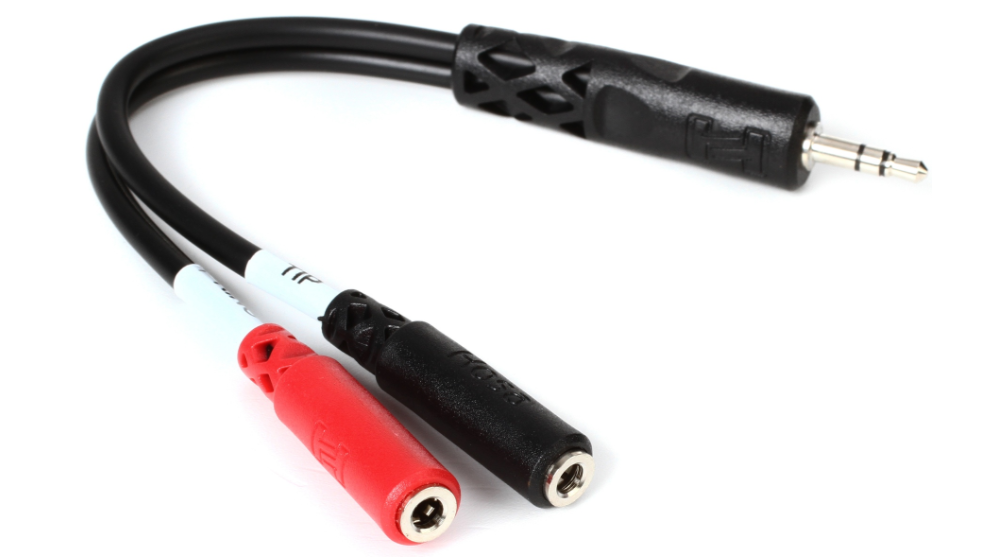 Hosa YMM-261 Stereo Breakout Cable - 3.5mm TRS to Left and Right 3.5mm TS Female