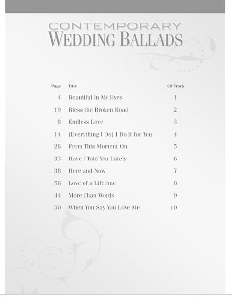 Contemporary Wedding Ballads