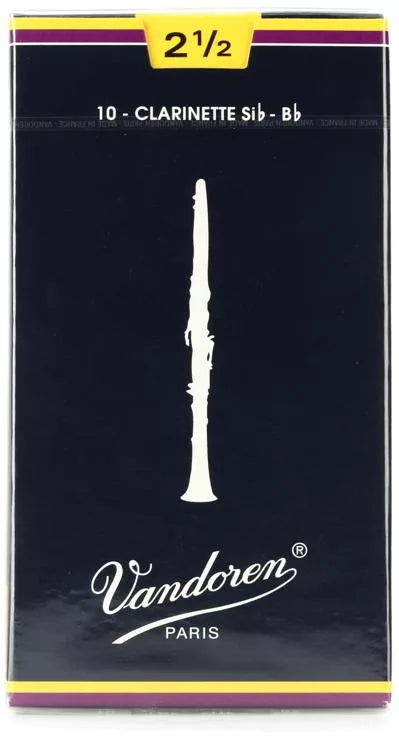 Vandoren CR1025 Traditional Bb Clarinet Reed - 2.5 (10-pack)