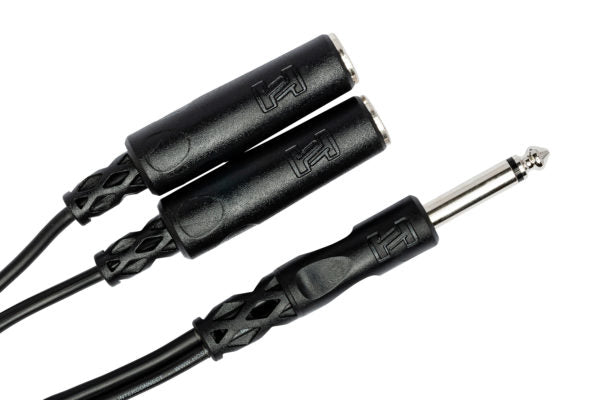 Y Cable 1/4 in TS to Dual 1/4 in TSF