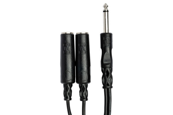Y Cable 1/4 in TS to Dual 1/4 in TSF