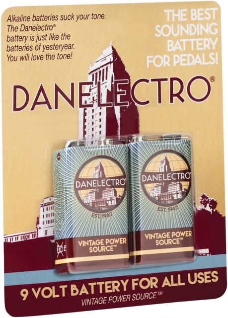 Danelectro 9-Volt Vintage Style Batteries 2-Pack